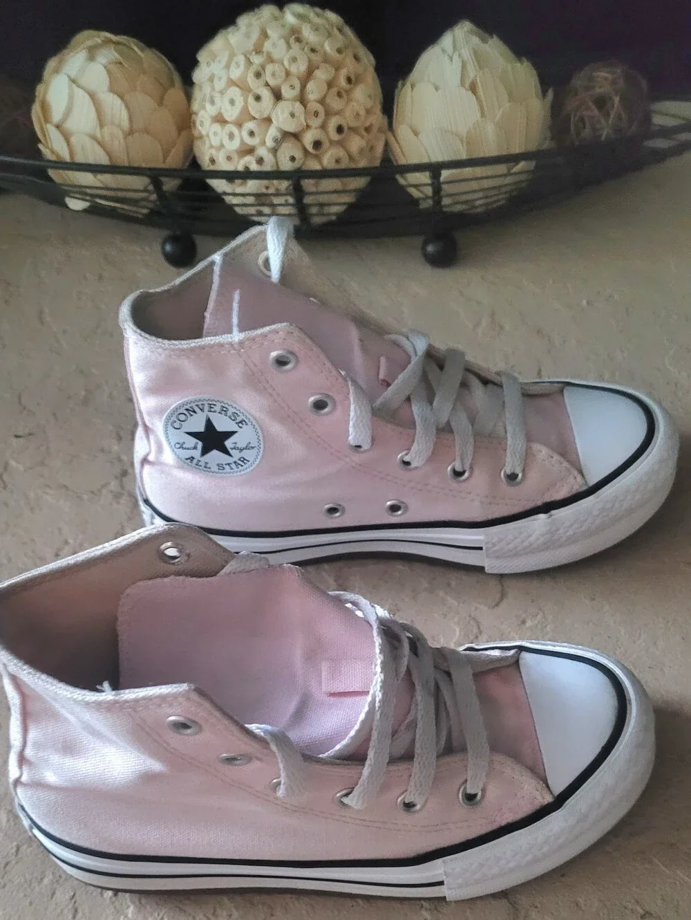 Size 1 Converse Chuck Taylor Lift Platform High Top Pink Kid Sneakers A11832F
